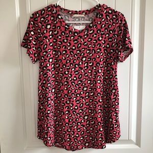 Pink Cheetah Print Top